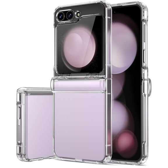 Allytechgroup Galaxy Z Flip6 Case Clear, Anti-Yellow Hinge Protection Anti-Scratch Bumper Shockproof Slim Fit Minimalist Phone Case Cover for Samsung Galaxy Z Flip 6, Clear