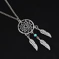 thumbnail image 3 of AOOOWER Nice Women Dangling Leave Filigree Tribal Dream Catcher Pendant Necklace, 3 of 9