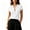 White, variant on DYTTDG Women's Ribbed Knit Notch Shirt | Short Sleeve Henley Button Down Collared Casual Blouse for Everyday & Work, Stretchy Knit Top