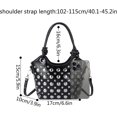 thumbnail image 6 of SPEKSEE Y2K Rivet Mini Bucket Handbag for Women, Retro Punk Silver Studded Top Handle Tote Bag, Detachable Strap Crossbody Shoulder Bag, Trendy Casual Streetwear Purse, 6 of 8