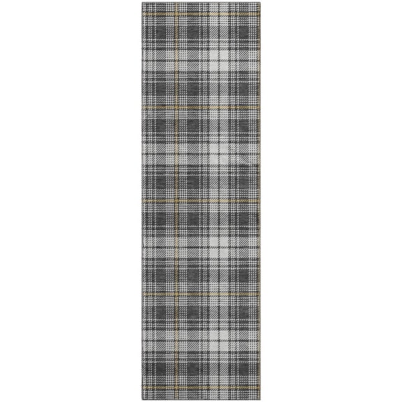 Dalyn Rugs Premium Machine Washable Mayfield AMF993 Charcoal 2'3" x 7'6" Runner Rug