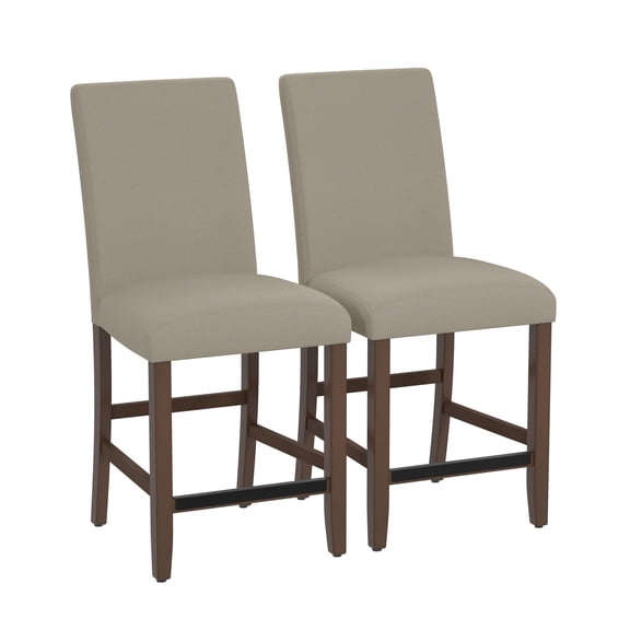 Knubmt Set of 2 Upholstered Seat Side Chair Wood Frame Dining Chair for Living Room, Dining Room, Brown