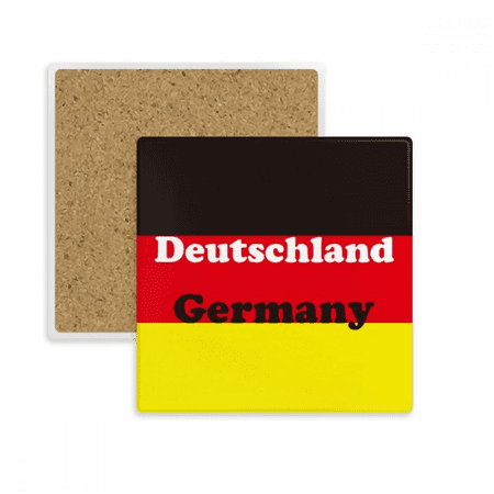 

German English Flag Sign Represent Text Coaster Cup Mat Mug Subplate Holder Insulation Stone
