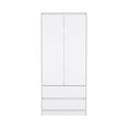 thumbnail image 6 of Miekor Furniture Austin 2 Drawers Armoire, Double Door, Hanging Rod -White BS7378, 6 of 6