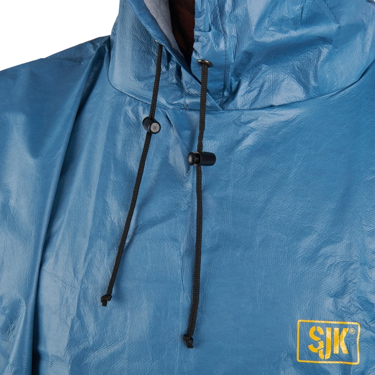 SJK Sporttek Men's Navy Hooded Rain Poncho - Walmart.com