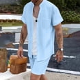 thumbnail image 4 of Mrmaere Men's Suit Set Solid Pattern Stylish Look For Modern Fashion Needs For Various Types Sky Blue M, 4 of 6