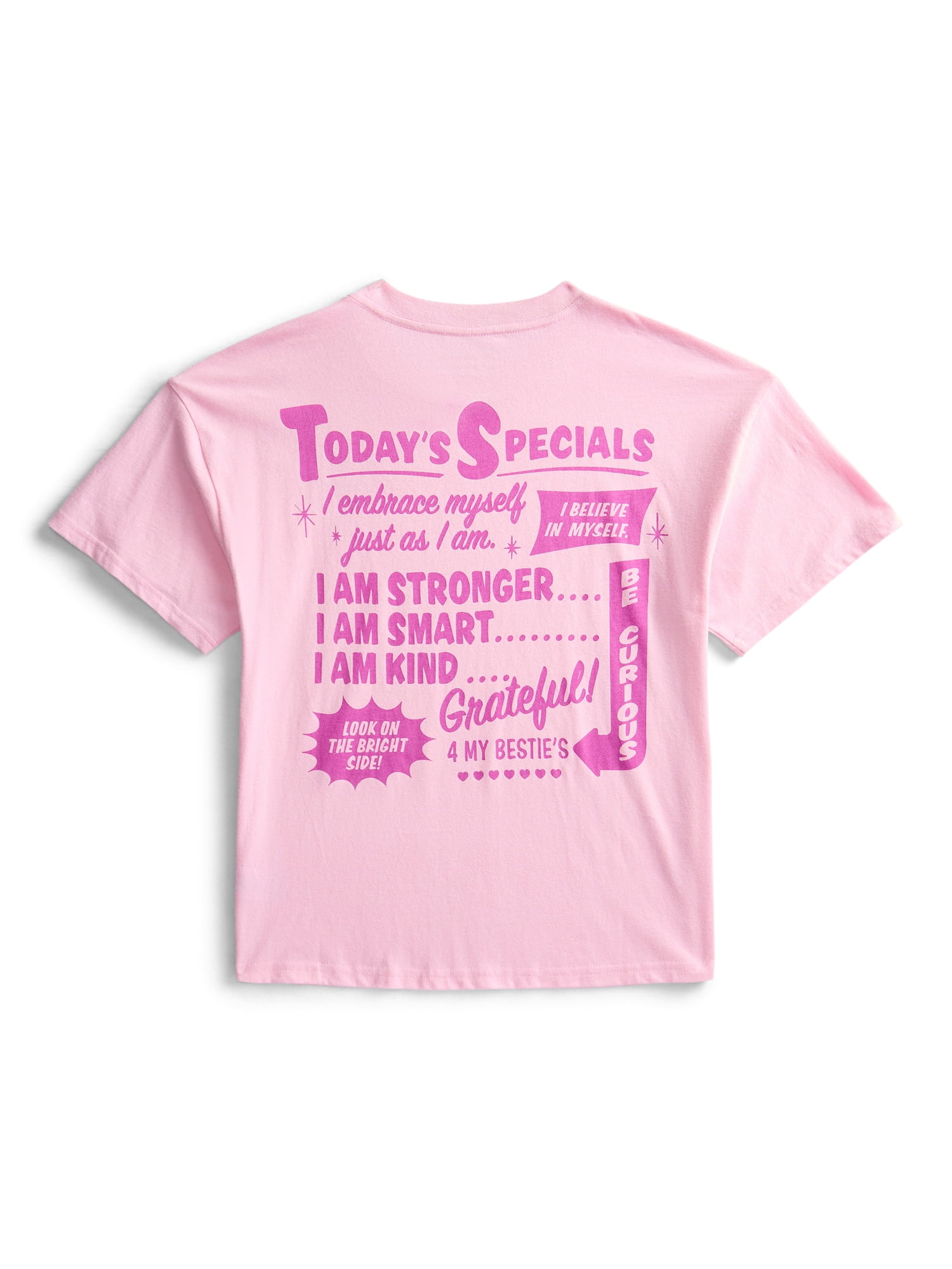 Weekend Academy Girls Oversized Graphic Tee with Short Sleeves, Sizes 4-18