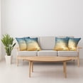 thumbnail image 4 of Ambesonne Blue Throw Pillow Cover 4 Pack, Sky Sun Rays Dusk, 24", Slate Blue Sepia, 4 of 6