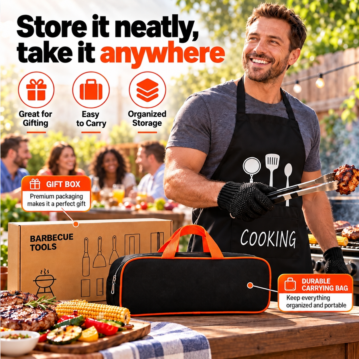 KOYMISKU 40-Piece Flat Top Griddle Accessories Kit with Carry Bag photo 7