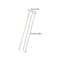 thumbnail image 2 of WHAMVOX 6pcs Stainless Steel BBQ Skewer Kebob Roasting Long Flat Metal Grill Skewers, 2 of 8