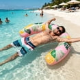 thumbnail image 4 of Inflatable Donut Swim Float, Pool Water Tube, Thick PVC Floating Ring for Outdoor Summer Use, Durable Lightweight Design with Fast Inflate Deflate Faucet for Lake Beach Leisure Activities, 4 of 6
