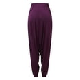 thumbnail image 4 of Vedolay Yoga Pant For Women Plus Size Women Plus Size High Waist Yoga Pants Casual Workout Wide Leg Sweatpants,Purple XL, 4 of 5