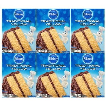 Pillsbury Traditional Yellow Cake Mix, 15.25 oz - Palatize Pack of 6