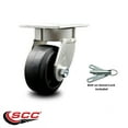 thumbnail image 2 of 4 Inch Kingpinless Rubber on Steel Wheel Swivel Caster with Swivel Lock SCC, 2 of 2