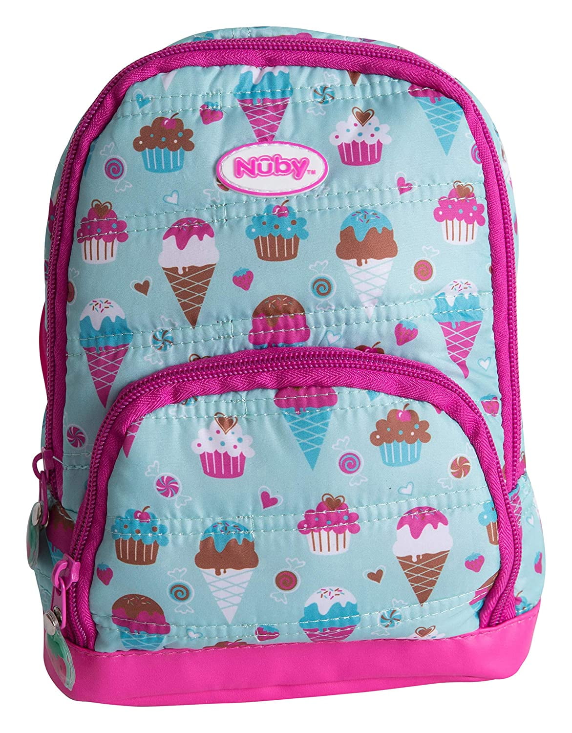 Nuby Quilted Sweet Girl Backpack with Safety Harness Leash Child Baby Toddler Travel 
