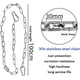 thumbnail image 3 of Cadena con Dos Mosquetones, Cadena para Silla Colgante de Acero Inoxidable de 1M, Cadena de Extensión para Sillas Colgantes, Kit para Colgar para Hamaca, Pilates, Equipo Interior y Exterior, 3 of 5