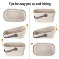thumbnail image 6 of Eyliden Collapsible Plastic Bucket with Handle Grip for Mop Cleaning Washing Fit Sponge, Flat, Cotton Mop, Beige Color, 6 of 7