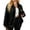 Black, variant on Zeagoo Women's Sequin Jacket Plus Size Sparkle Long Sleeve Jackets Front Zip Loose Casual Blazer Bomber Jacket with Pockets