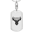 thumbnail image 5 of Dad Favorite Hunting Buddy Stainless Steel or 18k Gold Premium Swivel Dog Tag Keychain, 5 of 10