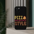 thumbnail image 4 of DistinctInk Tough Case for Apple iPhone 15 (6.1" Screen), Compatible with MagSafe Charging - Pizza Never Goes Out Of Style, 4 of 6