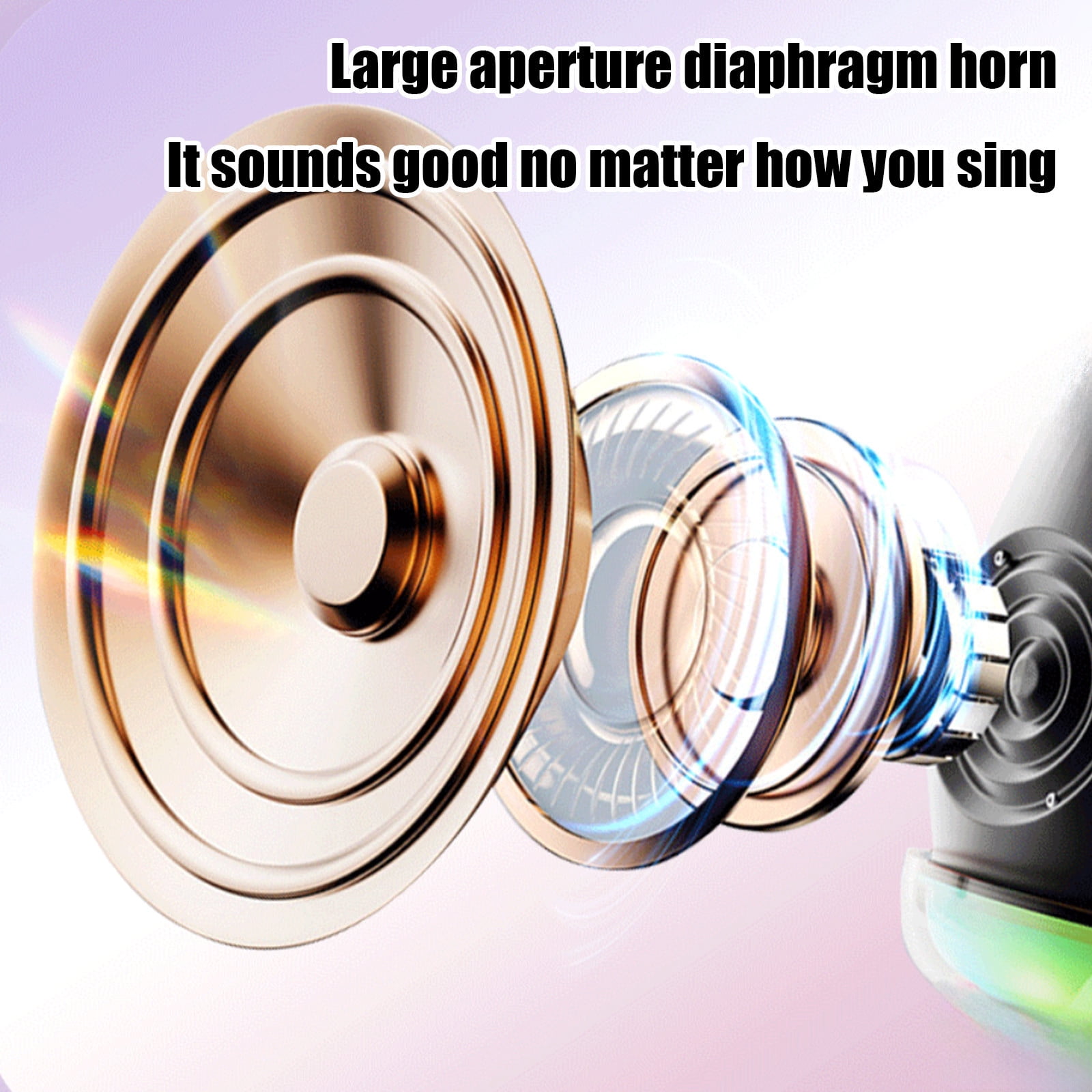 PUREKKI All-in-One Bluetooth Karaoke Microphone with Built-in Speaker, Wireless Connectivity, and Long Battery Life for Singing Fun