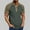 Army Green, variant on Zynviq Shirts for Man Short Sleeve Raglan Button Casual Color Block Slim Fit Henley Tees Mens Summer Tops Trendy,S