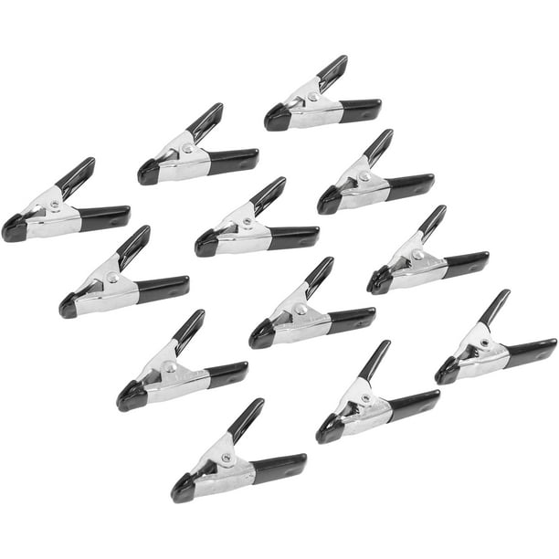 Hyper Tough 12Piece Mini Metal Spring Clamp Set