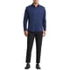 thumbnail image 2 of CAMISAS DE VESTIR PARA HOMBRES INSPIRE CHIC, SÓLIDAS, DE MANGA LARGA, AJUSTE REGULAR, FORMAL, DE NEGOCIOS, CON BOTONES, FORMAL, AZUL MARINO, 2 of 5