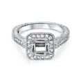 thumbnail image 4 of 1/3ct Vintage Princess Cut Engagement Ring Setting 14K White Gold, 4 of 4