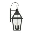thumbnail image 5 of Jackson 3-Light Outdoor Wall Lantern in Matte Black with Gold Highlights, 5 of 5