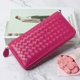 thumbnail image 2 of Cartera larga de piel auténtica de estilo coreano para mujer, hecha a mano, de piel de oveja, tejida, para tarjetas, sencilla, 2 of 5
