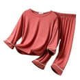 thumbnail image 1 of MIASHUI Ensemble de Pyjama T-Shirt à Manches Courtes et Pantalon pour Garçons, Décontracté, Rouge, 8-9 Ans, 1 of 7