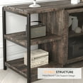 thumbnail image 5 of HOSSLLY TV Stand for 65+ Inch TV, Industrial Entertainment Center TV Media Console Table, Farmhouse TV Stand with Storage and Mesh Door, TV Console Cabinet Furniture for Living Room, Rustic Oak, 5 of 9