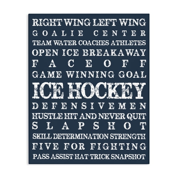 Stupell Industries Contemporary Ice Hockey Expressions Canvas Art, 16 x 20, by Melody Hogan