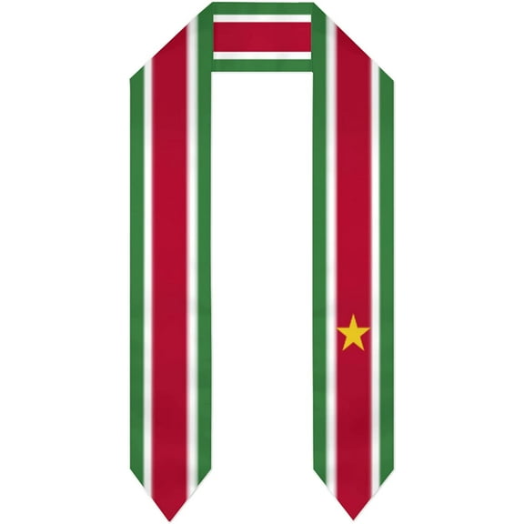 DABOYOZHZH Suriname Flag Graduation Shawl Sash Stole Wraps Scraf For International Study Pride Women Men