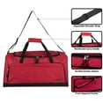 thumbnail image 2 of 24 Pack 55 Liter Capacity Unisex Duffel Bags with Handle and Luggage Shoulder Strap for Gym, Travel and Commuting in Red, 2 of 7
