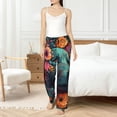 thumbnail image 4 of Salouo Colorful Flower Dog A Print Women's Pajama Pants Casual Loose Sweatpants PJs Flowy Pants Drawstring Palazzo for Women Wide Leg Pants Lounge Pajama -X-Large, 4 of 8