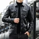 thumbnail image 3 of Chaquetas de hombre vintage con cremallera en V de cuero Joker de marcas originales, abrigos estéticos para hombre, ropa barata de diseñador de lujo, oferta Y2k Harajuku, 3 of 5