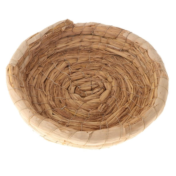 Jaula de paja tejida a mano para pájaros, ideal para dormir o reproducir loros y palomas. Style_2