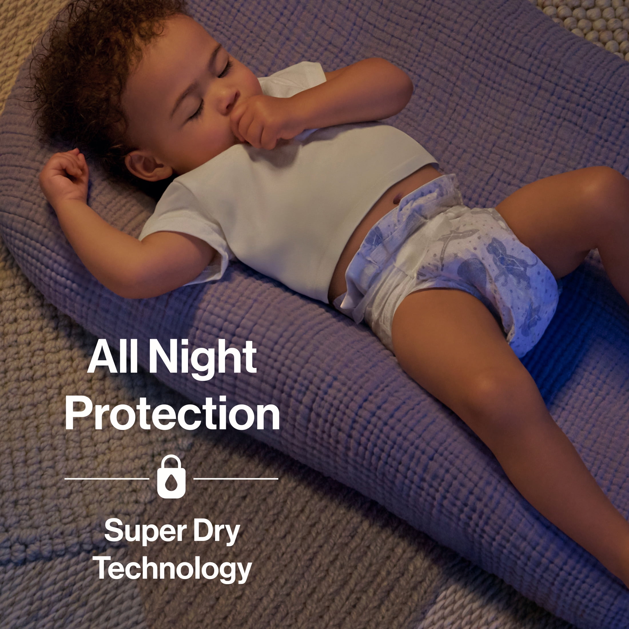 Clean Conscious™ Overnight Diapers, Up to 12 Hours of Protection, Hypoallergenic + Fragrance Free, Cozy Cloud + Star Signs, Size 5, 40 Count Club Box