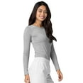 thumbnail image 5 of Adar Underscrubs for Women 3 Pack - Long Sleeve Underscrub Comfort Tee - 2903 - Marl Gray - XXS, 5 of 7