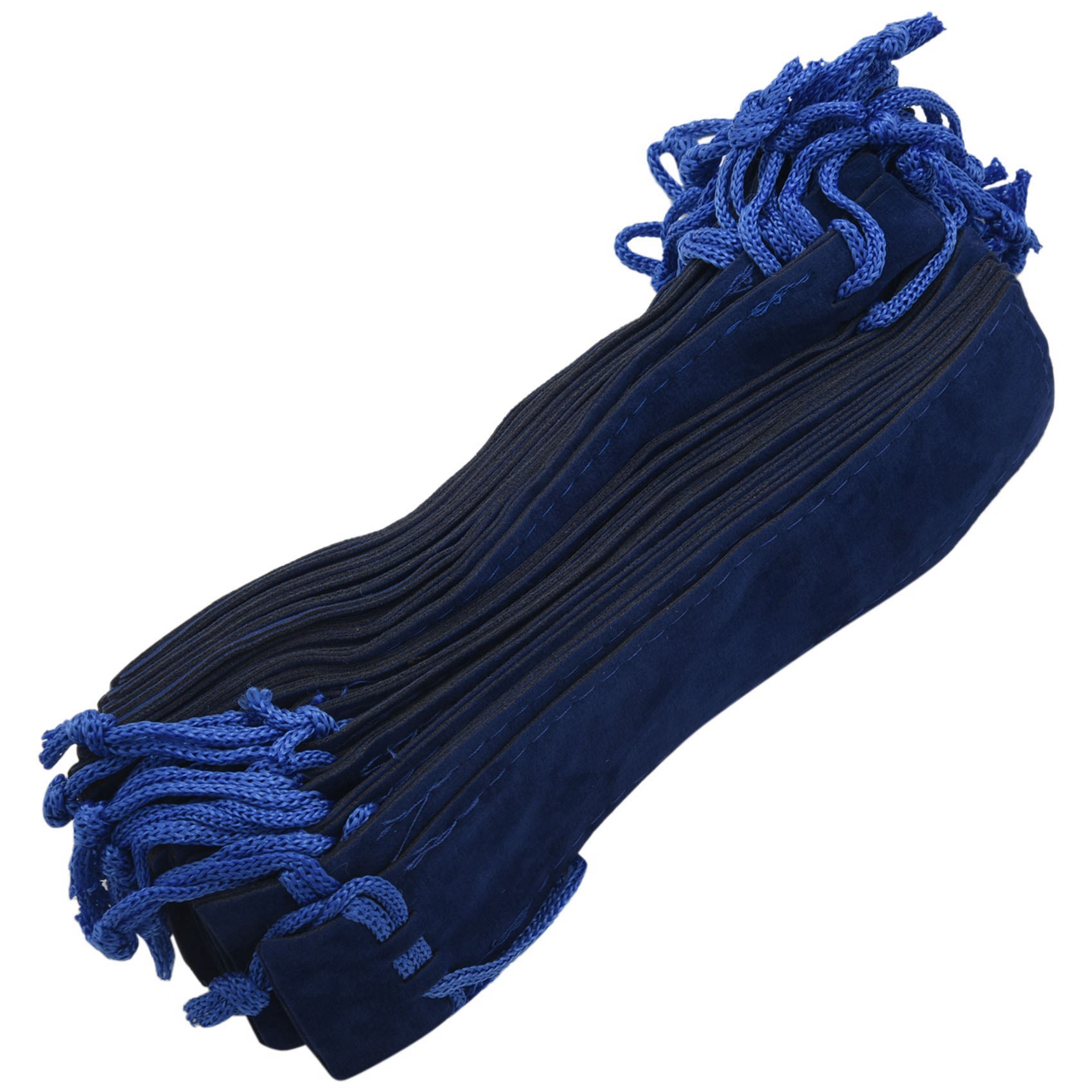 100 Pochettes Velours Pour Stylos - 1,4 X 6,9 Pouces - Noir Et Marron - Avec Cordon De Serrage