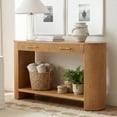 thumbnail image 1 of Euroco Table Console d'Entrée avec Tiroirs, Table de Sofa Moderne pour Couloir, Entrée, Vestibule, Brun, 1 of 15