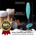 thumbnail image 4 of Powerlix Handheld Electric Milk Frother with Stainless Steel Stand, Caribbean Aqua, Mother's Day Gifts, 4 of 7