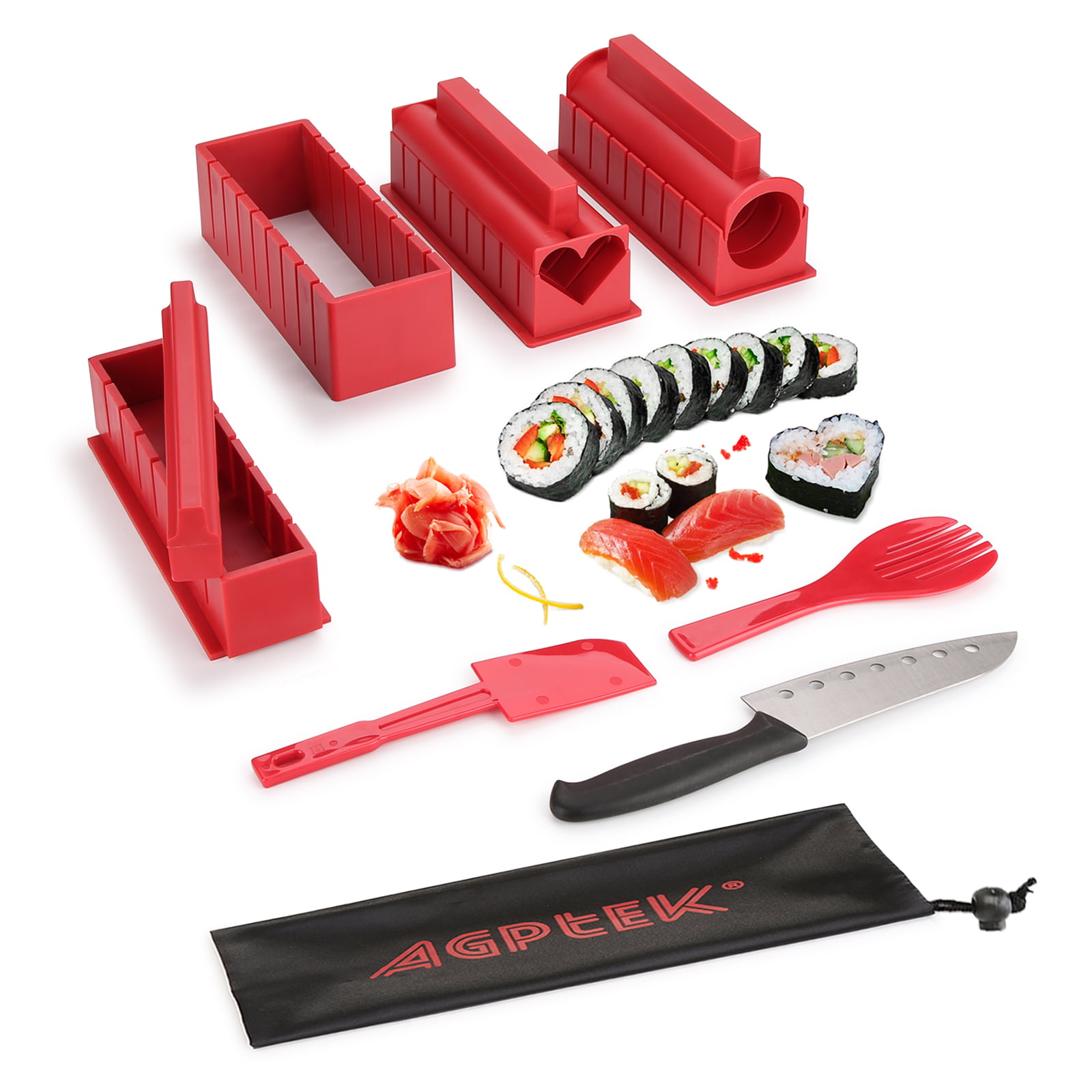 Sushi Maker Kit, AGPtek 11pcs DIY Sushi Making Kit Roll Sushi