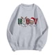 thumbnail image 3 of MHFRRA Sudadera Holgada de Manga Larga con Cuello Redondo y Estampado Informal para Hombre y Mujer Gris, 3 of 3