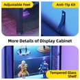 thumbnail image 4 of Casacomoda 4-Tier LED Display Cabinet, Gaming Glass Shelf Curio Cabinet with RGB Lights, Open Glass Corner Storage Shelf for Collectibles, Figures, Gaming Room & Living Room, Black, 4 of 8