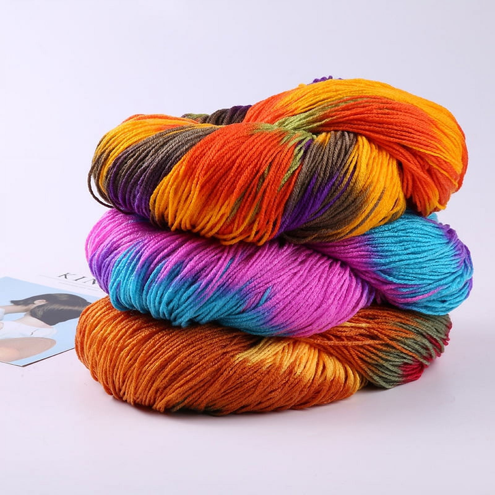 ERDOUY 500G Yarn Landscapes Yarn, Multicolor Yarn for Knitting, Crocheting Yarn, 1-Pack,F