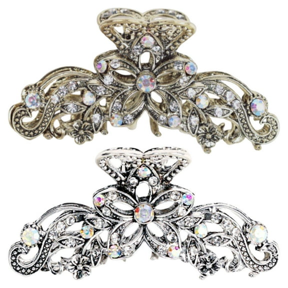 NICEXMAS 2Pcs Hair Holding Rhinestone Hair Clip Hair Accessories For Girls For Wedding Parties