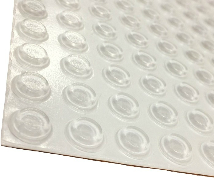 Pack of 100 Door Bumpers Made in USA 1/2" Diameter Clear